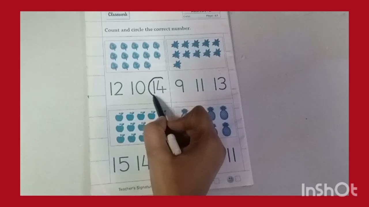 Count and circle the correct number.subjet:maths, 