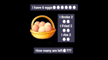 Out of 6 Eggs🥚..How Many Are Left? 🤔 #Shorts