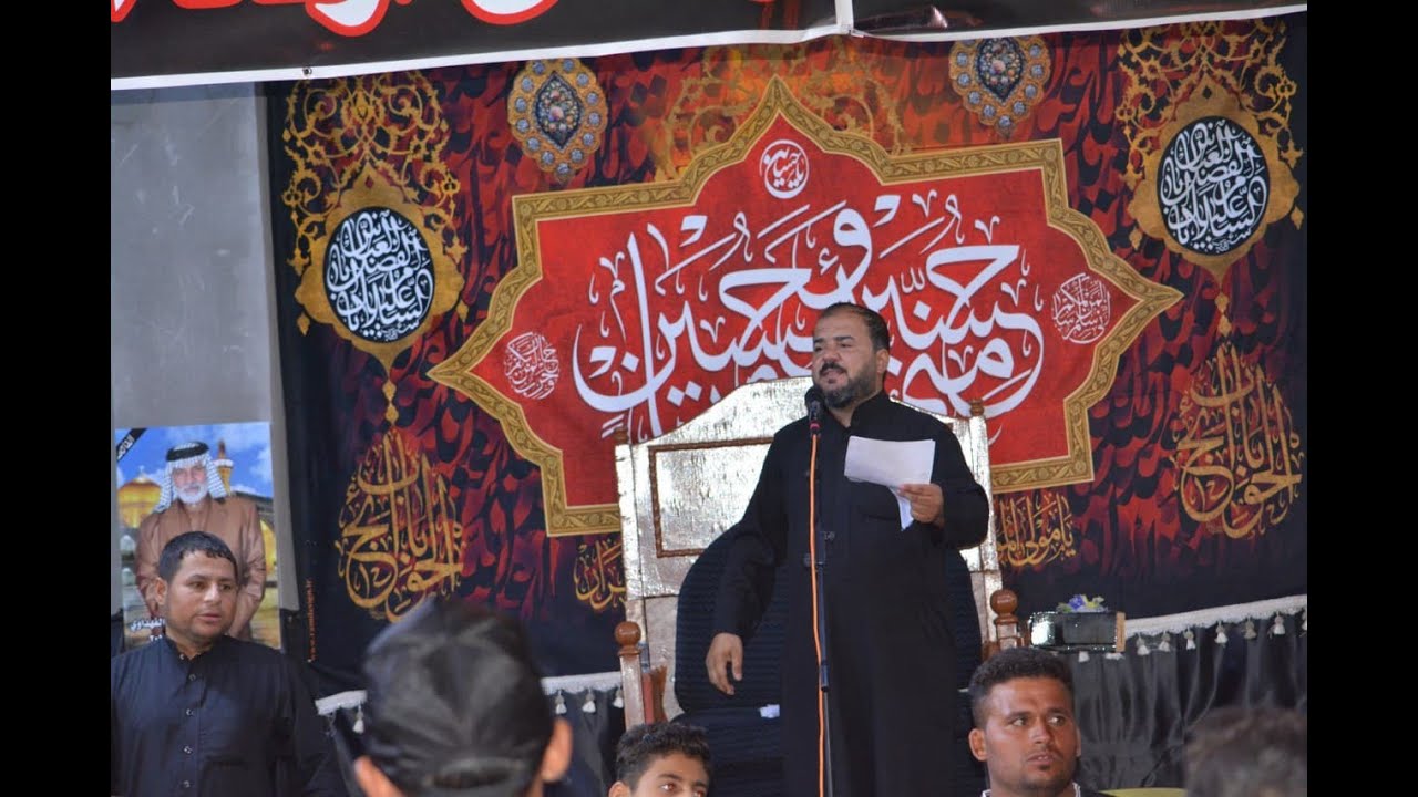 نعي للرادود  علاء الدفاعي من العزاء المركزي لاهالي دوانم العماري بالتعاون مع موكب الهيئة التعليمية