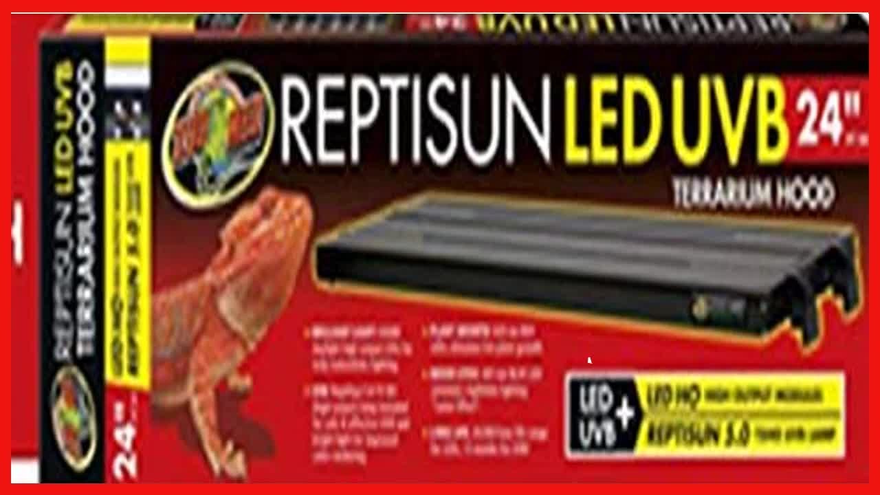 Zoo Med Reptisun Led Uvb Terrarium Hood, 24