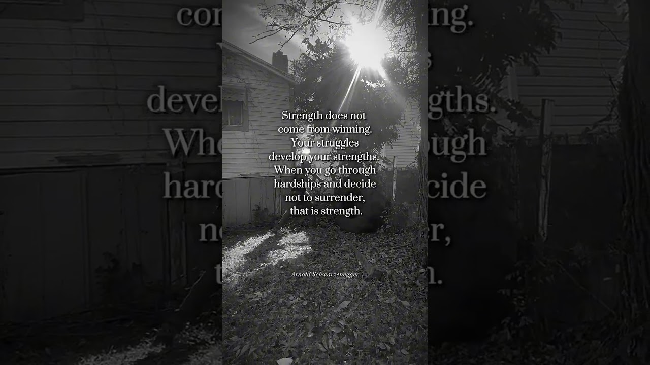 The Only Way to Real Strength — Overcoming Hardship 
