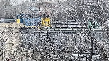 LIRR: MP15 #153 bringing 1 tie car to Long Island City