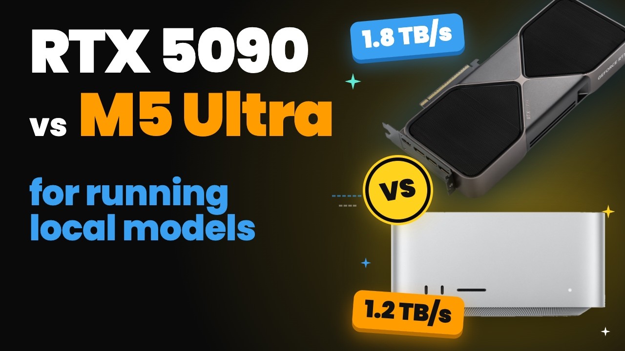 RTX 5090 vs M5 Ultra: Which AI Powerhouse Wins? thumbnail