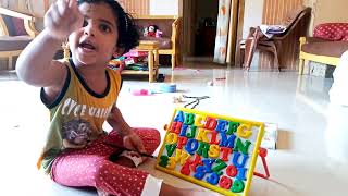Anaiah Teaching Dadda How To Learn Abcd..