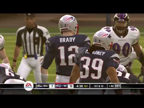 Madden NFL 10 Gameplay - Franchise mode - Baltimore Ravens vs New England Patriots