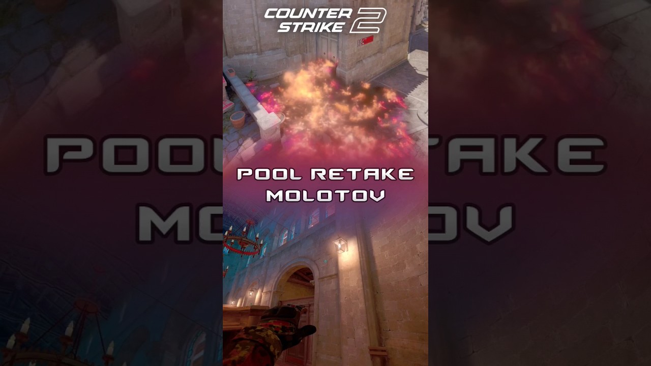 CS2 Inferno Pool B Site Retake Molotov from Church | 