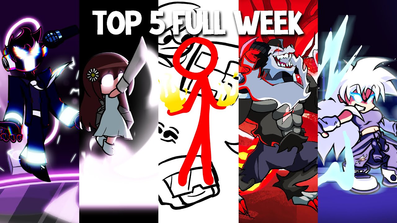 Top 5 Mods Full Week! in Void, Stickman, Eteled, Lycanthrope & Arizona - Friday Night Funkin #6
