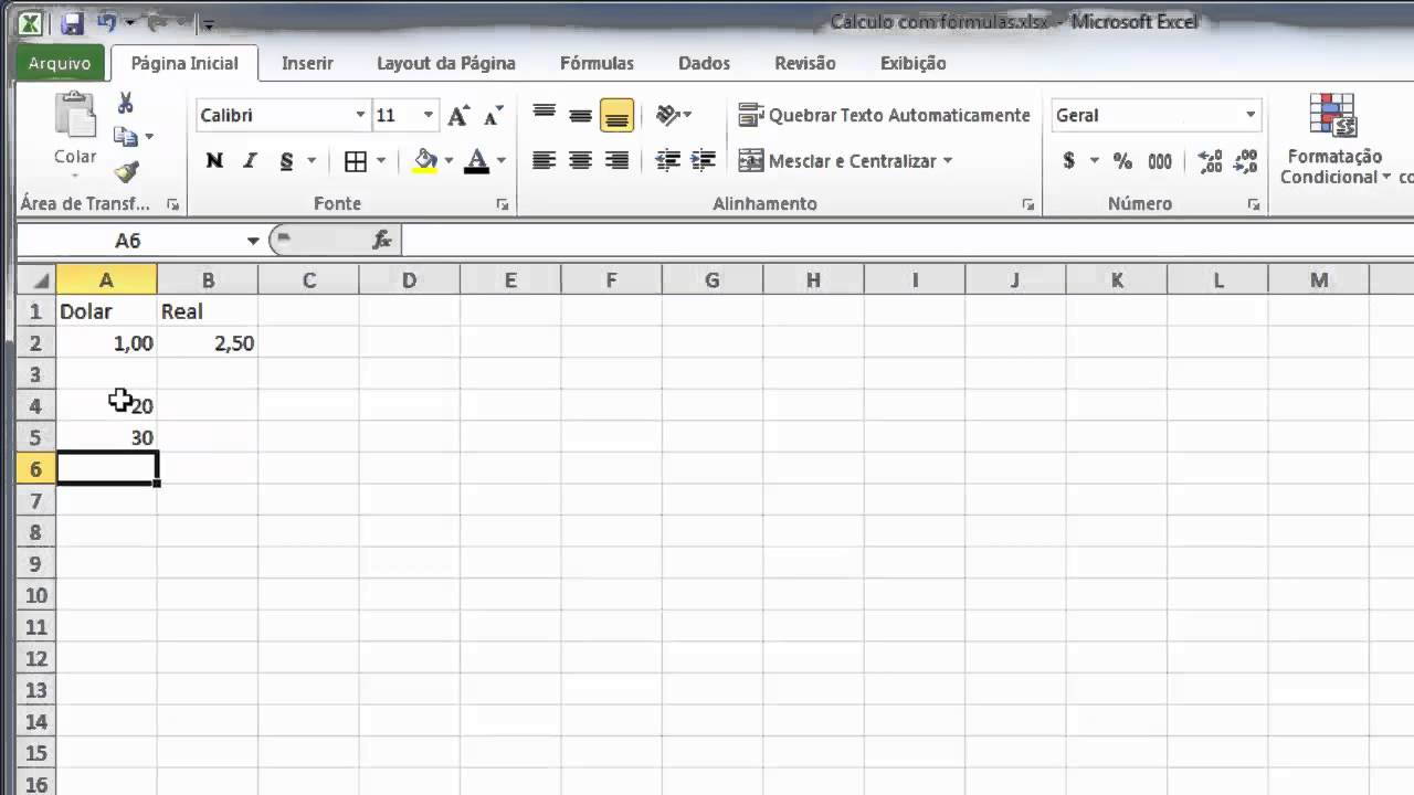 Considerando Que Voce Esta Utilizando Planilha Eletronica Excel