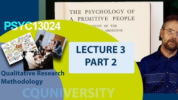 CQU PSYC13024 Lecture 3 Part 2