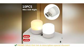 1/10Pcs Mini USB Night Light Warm White Eye Protection Book Reading Light USB Plug Computer Mobile P