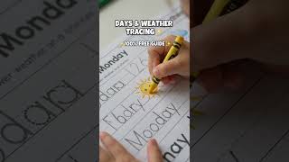 Free Days of the Week & Weather Tracing Worksheets for Preschoolers! ☀️🗓️