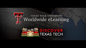 Discover Texas Tech: Worldwide eLearning