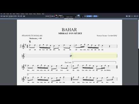 BAHAR   - MİHRALİ FON MÜZİĞİ NOTA