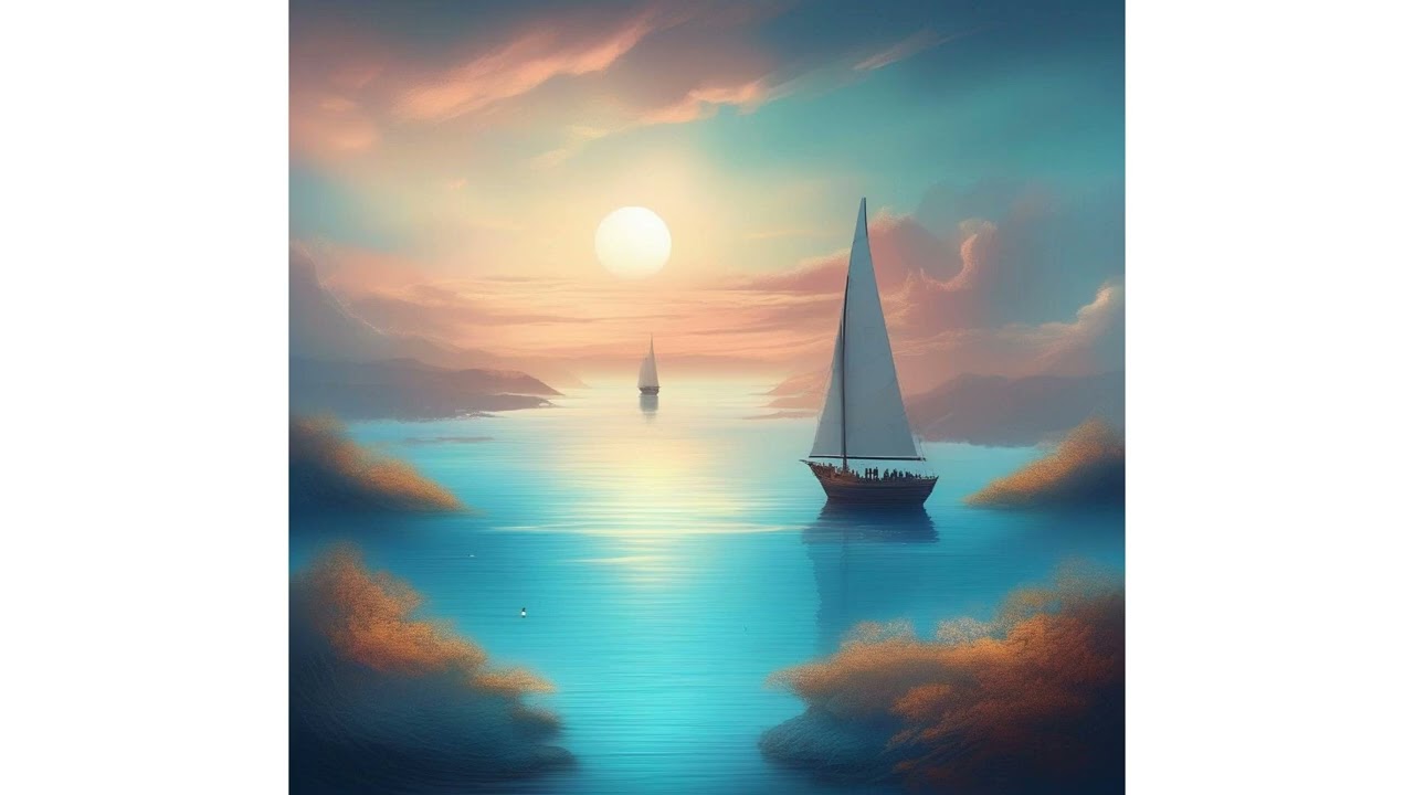 "Horizon's Embrace: A Portrait of the Serene Ocean"