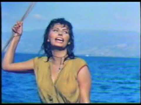 Sophia Loren trapped underwater. Boy on a Dolphin Movie