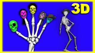 Crazy Skeleton Finger Family Funny Finger Family Nursery Rhymes 3D Animation
