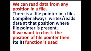 use of ftell function in C