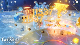 Genshin Impact - MC Geo vs Ningguang Team Build Abyssal Floor 12-1 First Half Gameplay