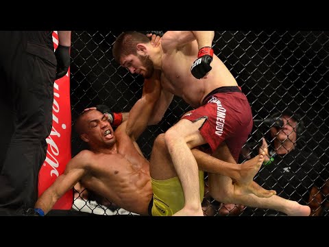 Khabib Nurmagomedov vs Edson Barboza fight footage