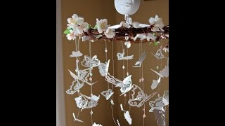 Как сделать красивый абажур из бабочек.How to make beautiful shades of butterflies Как сделать красивый абажур из бабочек.How to make beautiful shades of butterflies