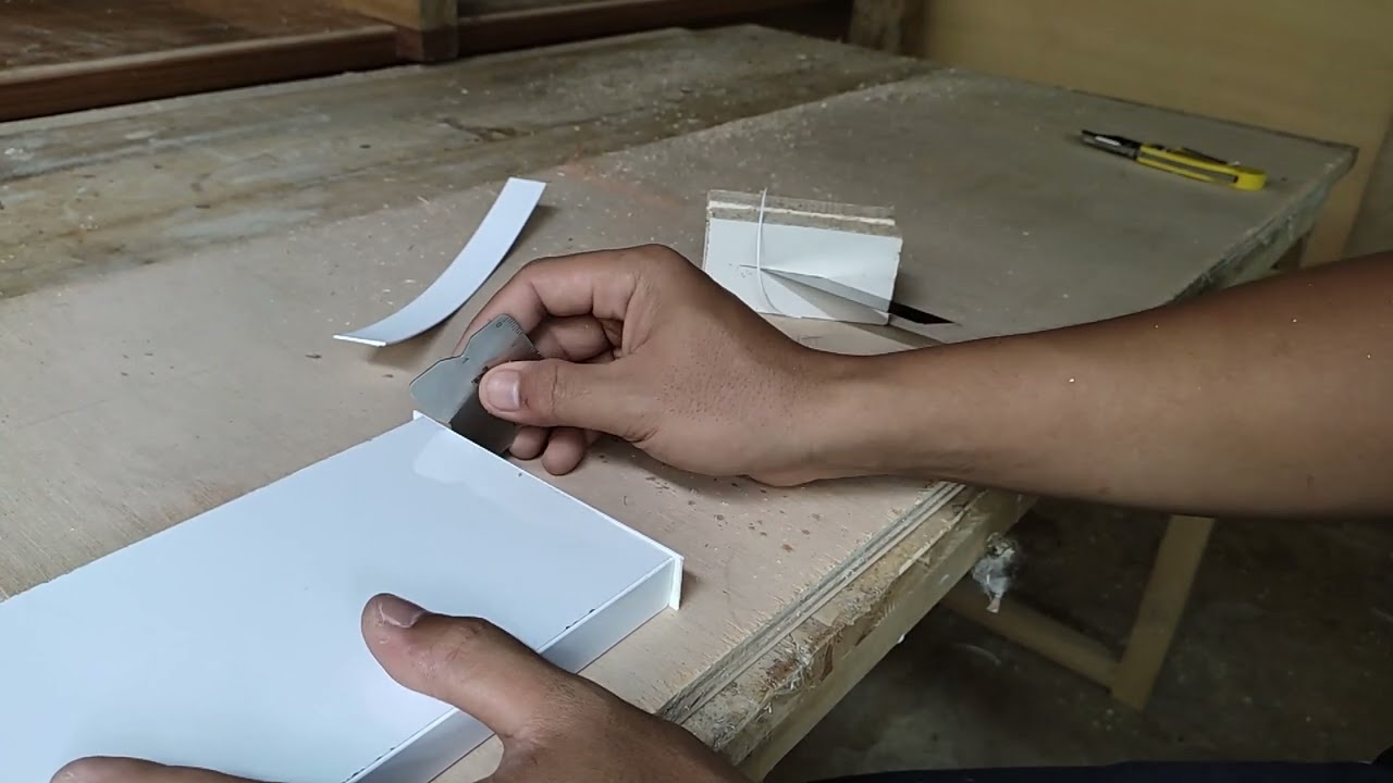 edging hpl tanpa tusir langsung rapi dan tanpa sudut hitam