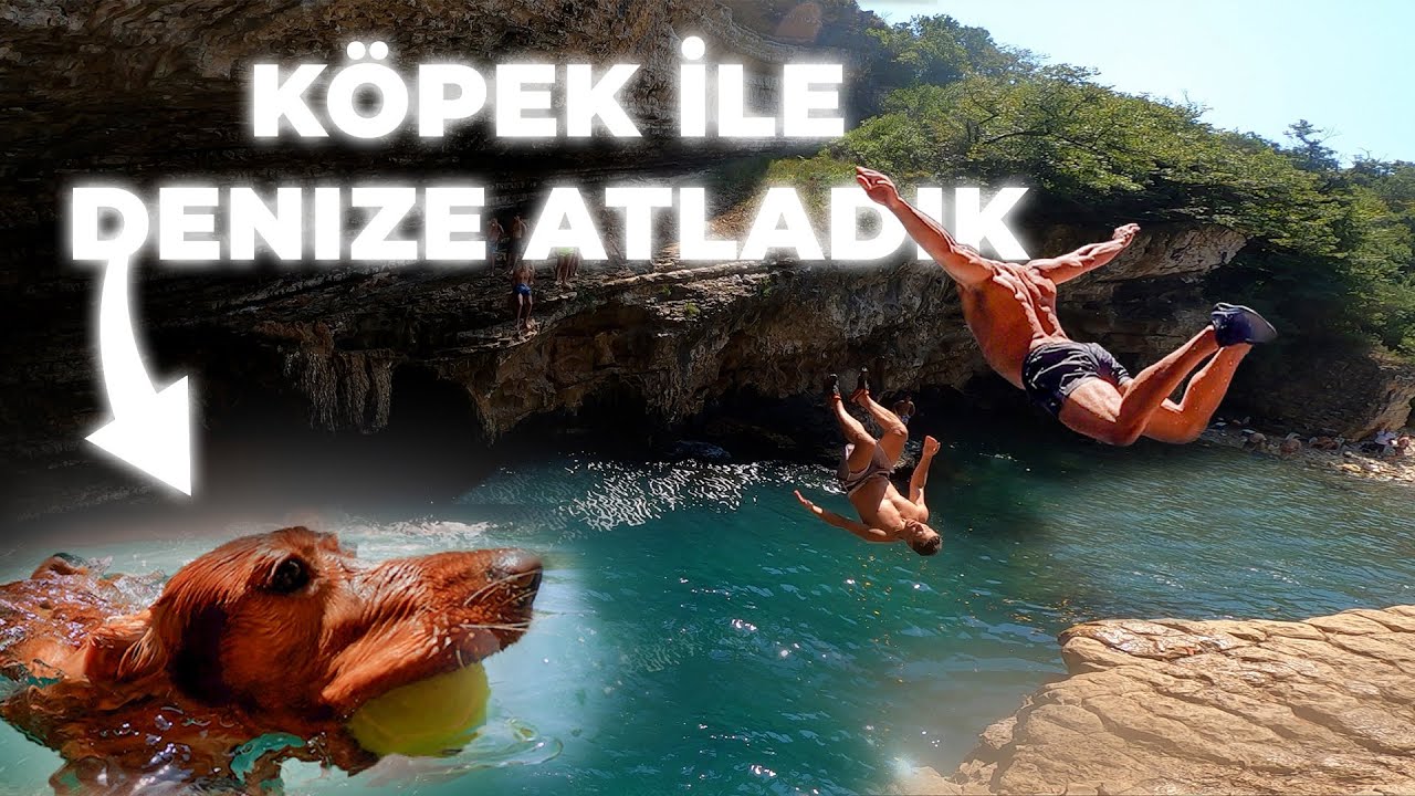 KÖPEKLE DENİZE ATLADIK! 🐶 TÜM GÜN BİZİMLE YÜZDÜ