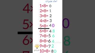 أفضل وأسهل طريقة لحفظ جدول 8 #المعلمة_أحلام_جمال #اساسيات_الرياضيات #الضرب