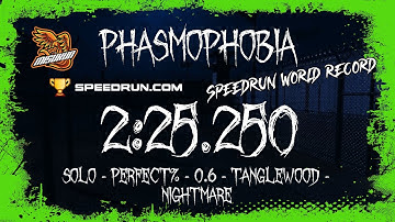 🔴2:25.250🔴 NEW WR SPEEDRUN - SOLO - PERFECT% - TANGLEWOOD - NIGHTMARE - v0.6👻 www.speedrun.com