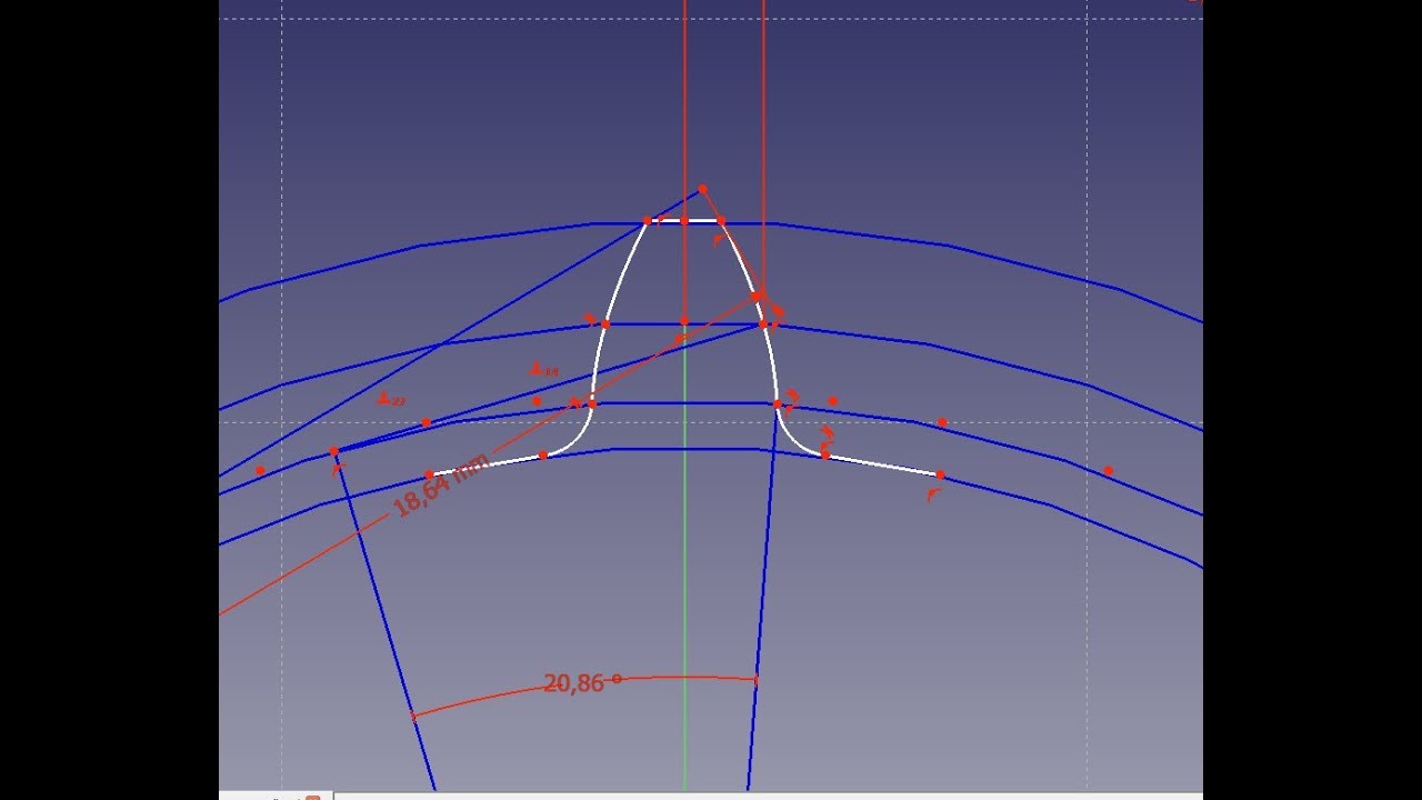 FreeCad Шестерни эвольвента