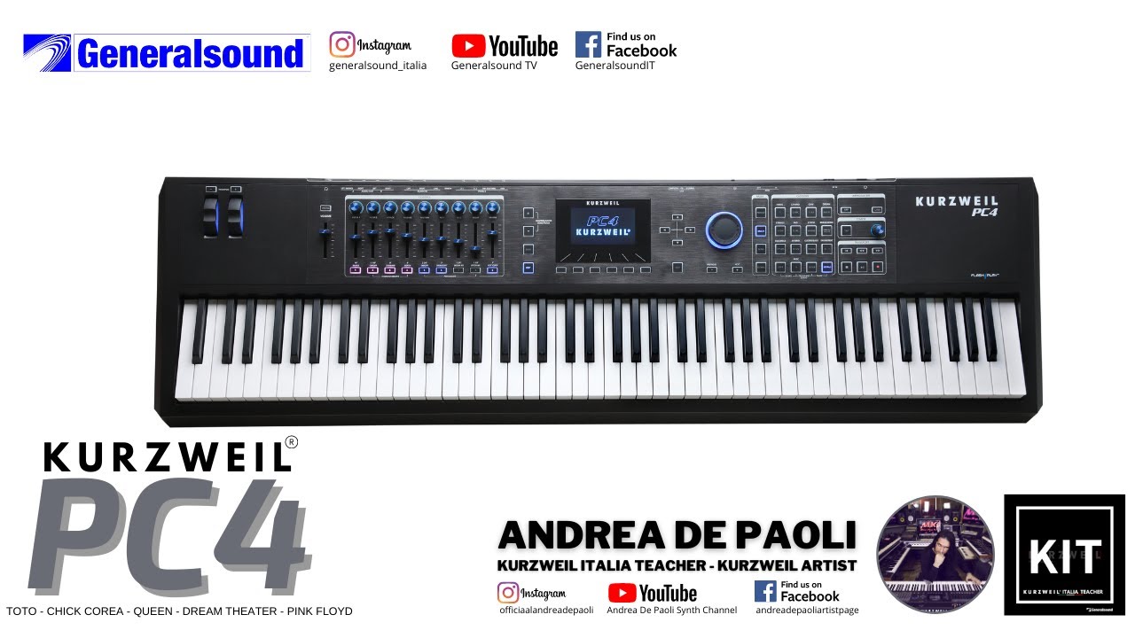 KURZWEIL PC4 SOUND SAMPLES (con ANDREA DE PAOLI) - Generalsound TV