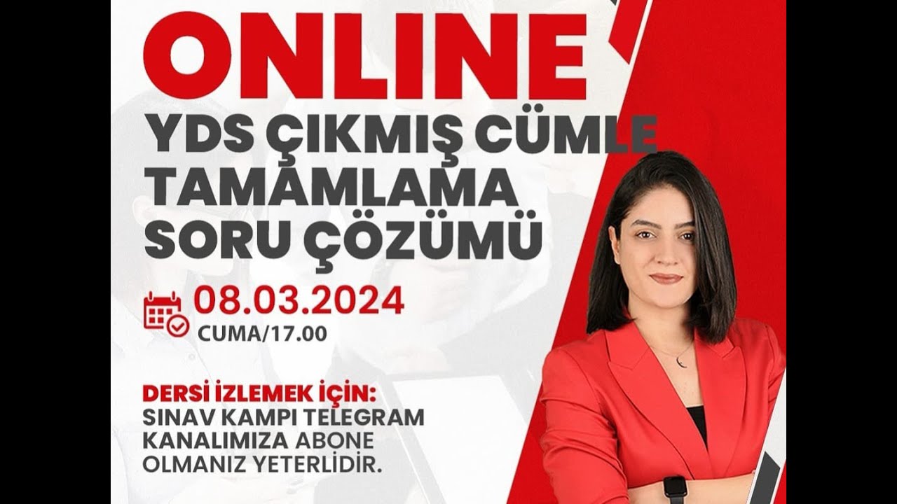 YDS ÇIKMIŞ CÜMLE TAMAMLAMA SORU ÇÖZÜMÜ I ECE HOCA