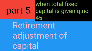 Part 5 #Retirement Adjustment of capital Q.no. 44 by Anil GOSWAMI #Accountsbaba