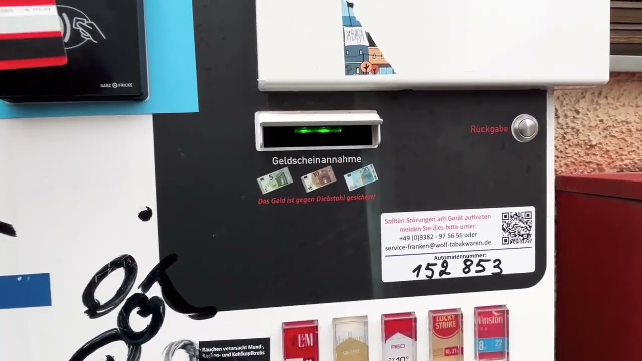 Cigarette vending machine in Germany