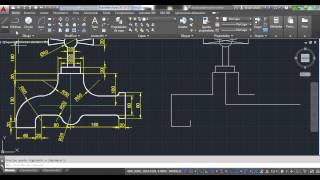 AUTOCAD 2015 resolviendo ejercicio de un caño (grifo) dibujos en 2D