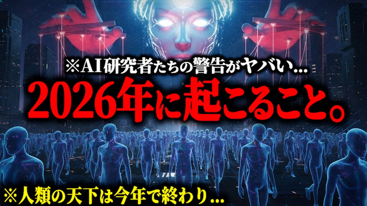 【緊急】AI研究に関する警告...今年何が起こるのか？人類を変える「知能爆発」と既に始まっている“精神支配”の真実...【AI 人工知能 シンギュラリティ】