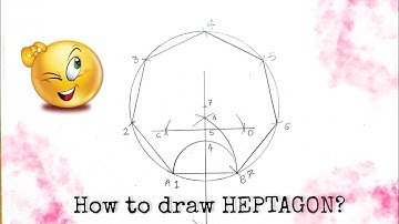 How to draw HEPTAGON? | HEPTAGON making trick | Geometric Drawing