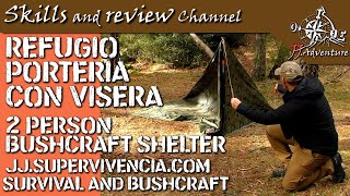 ✅  2 Person Bushcraft shelter | Refugio Bushcraft PARA 2 PERSONAS | Helikon Tex 3x3m Super tarp