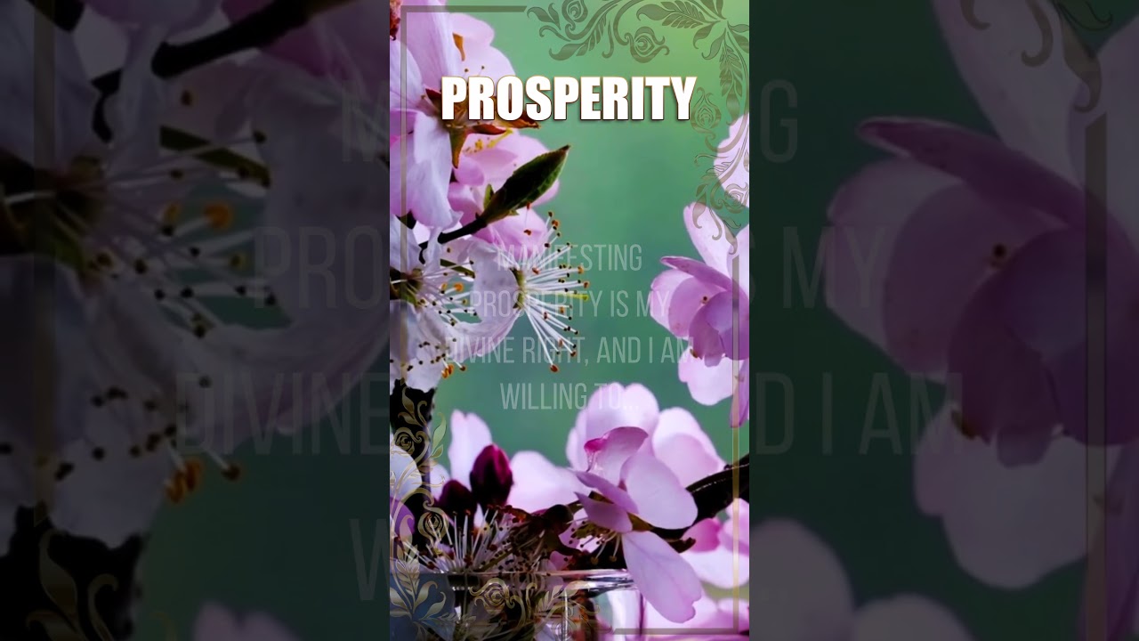 Manifesting prosperity is my divine right, and I am willing to ...  