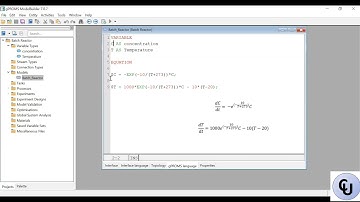 How to Solve a Simple Batch Reactor Model in gPROMS