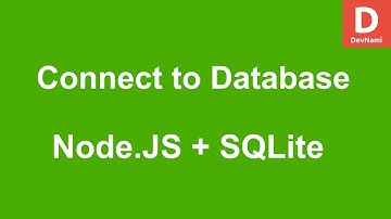 Node.JS How to Connect with SQLite Database