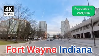 Driving Through Fort Wayne, Indiana in 4K 🚗 | Scenic City Tour of Downtown and Neighborhoods