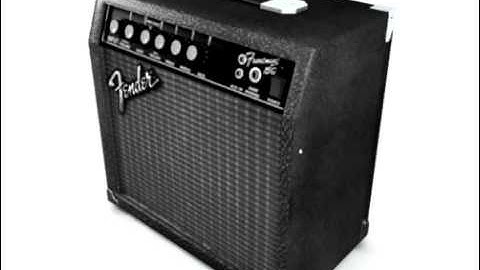 Fender guitar amp made in Blender 3D