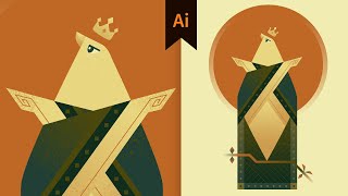 Bird Digital Illustration - Full Process in Adobe Illustrator