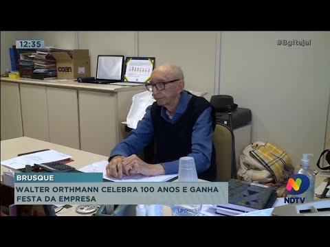 Walter Orthmann celebra 100 anos e ganha festa da empresa