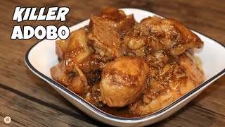 KILLER CHICKEN and PORK ADOBO with SPRITE