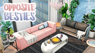 Opposite Besties Apartment 💗🖤 | The Sims 4: Apartment Speed Build