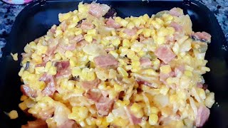 Slow Cooker Corn  Ham and Potato Scallop