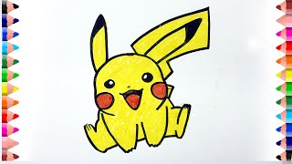 Easy how to draw pokemon - Pokemon coloring pages - Pokemon drawing easy
