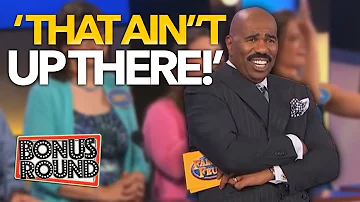 5 UNEXPECTED FAMILY FEUD ANSWERS That WERE On The Board! Steve Harvey Can't Believe It! Bonus Round