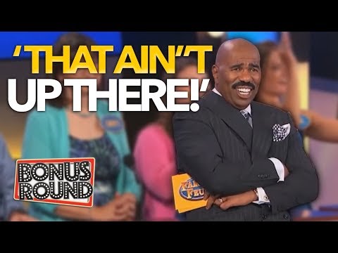 5 UNEXPECTED FAMILY FEUD ANSWERS That WERE On The Board! Steve Harvey Can&rsquo;t Believe It! Bonus Round